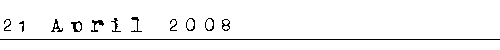 21 April 2008