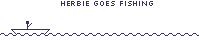 Stick man casts a line into the water with his fishing rod. Shark comes from right, chomps on stick man's boat, and it sinks. Shark laughs.