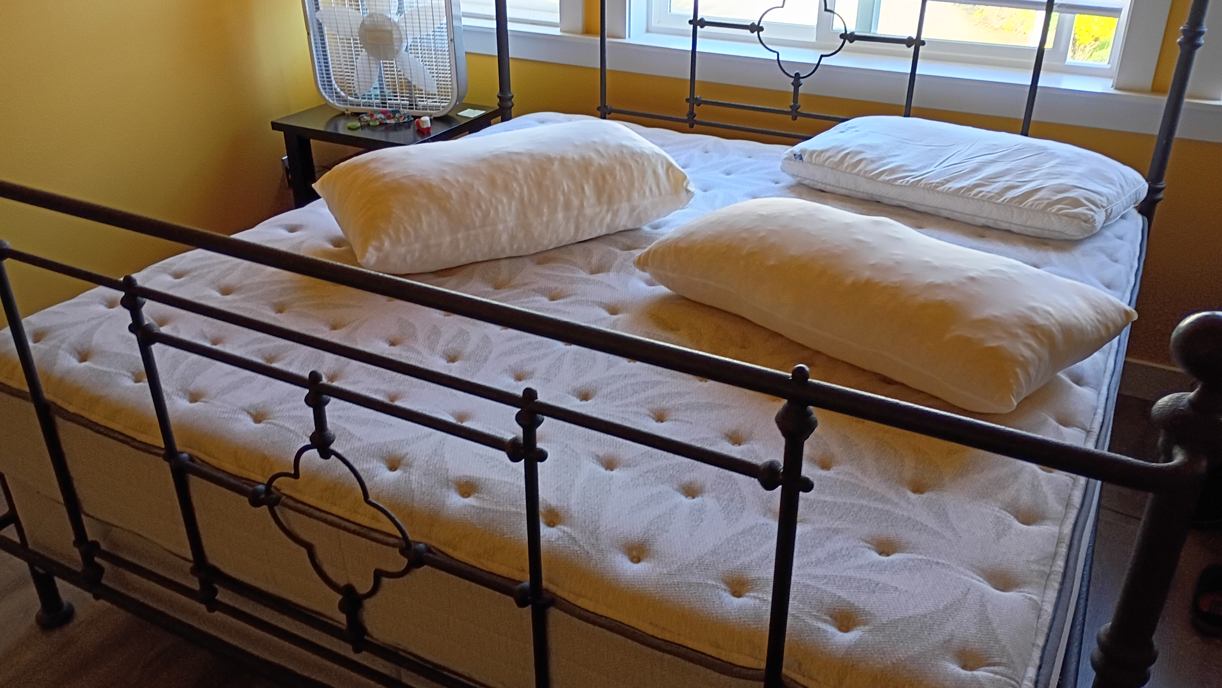 Bed cover and sheets formed into a tasteful nude.