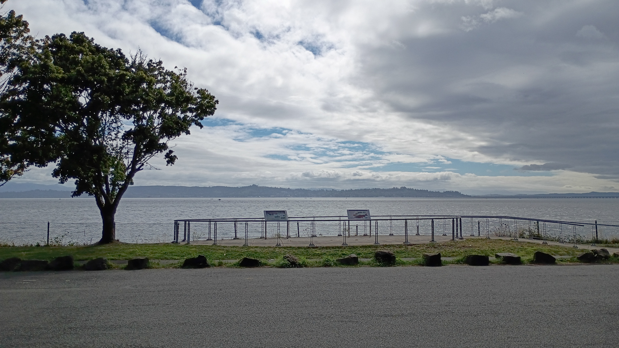 On Washington side of Columbia River looking over at Oregon three miles away.