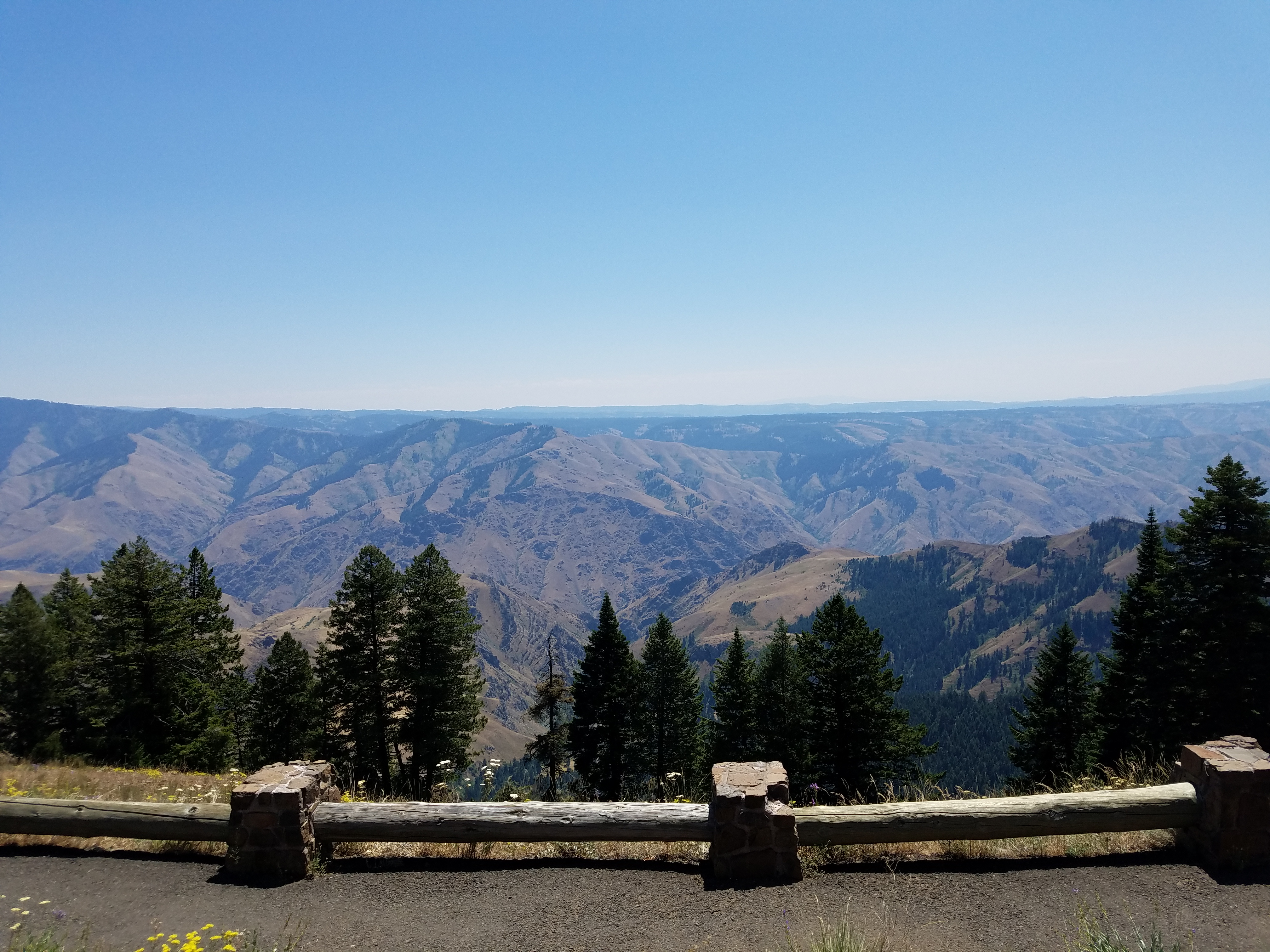 Lot of brown mountain with a big gorge.