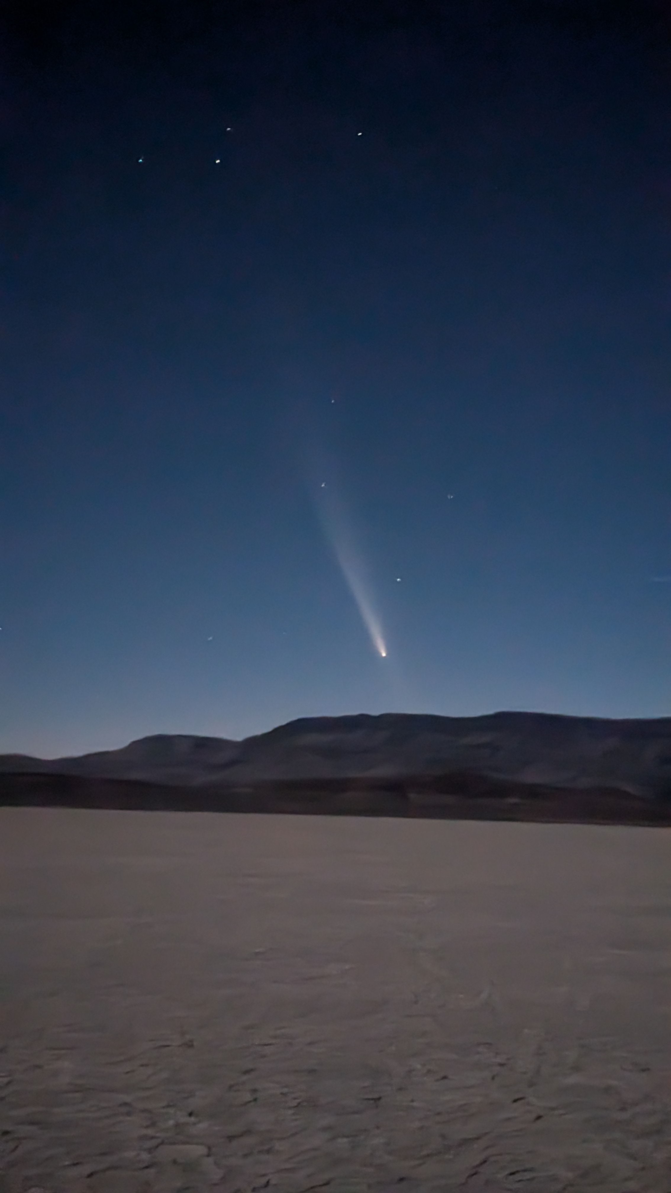 Comet over the desert.